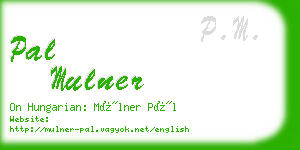 pal mulner business card